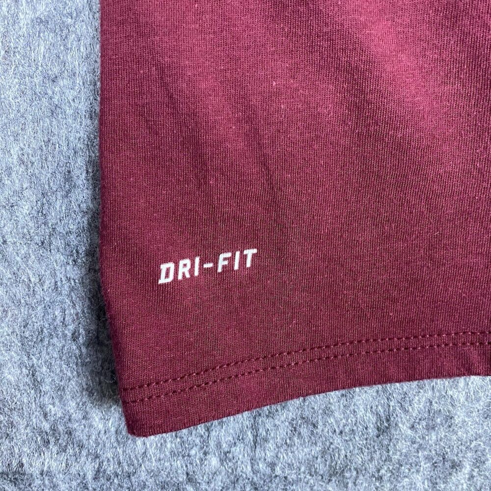 Nike Women's Florida State FSU T-Shirt Athletic Fit V-Neck Maroon Size Large - Picture 5 of 10
